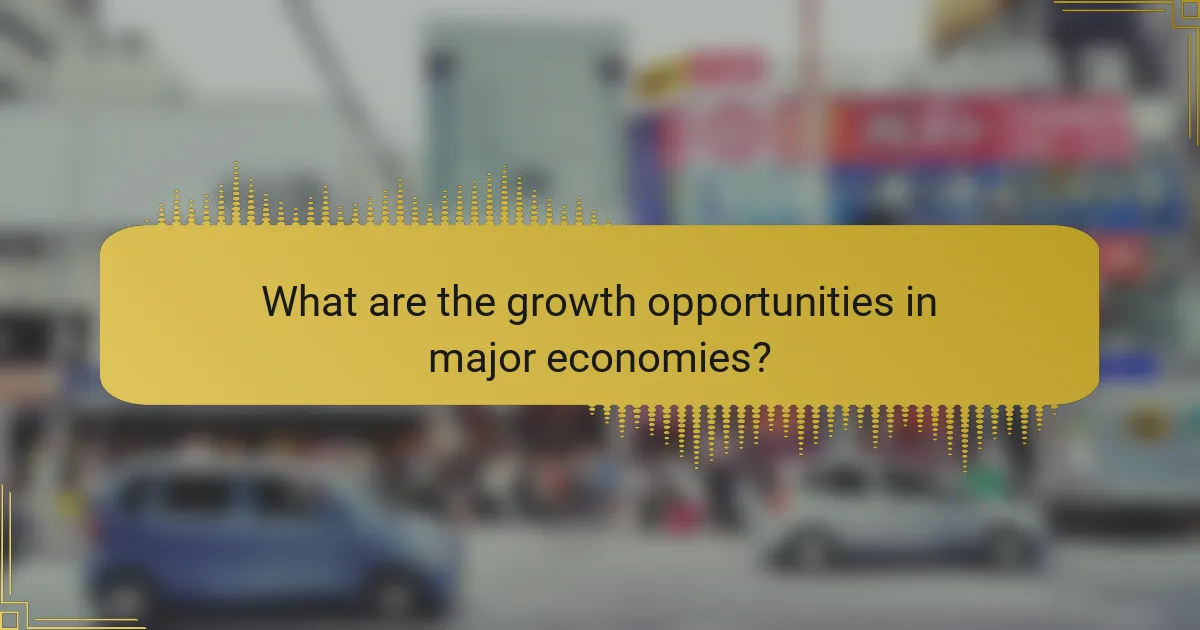 What are the growth opportunities in major economies?